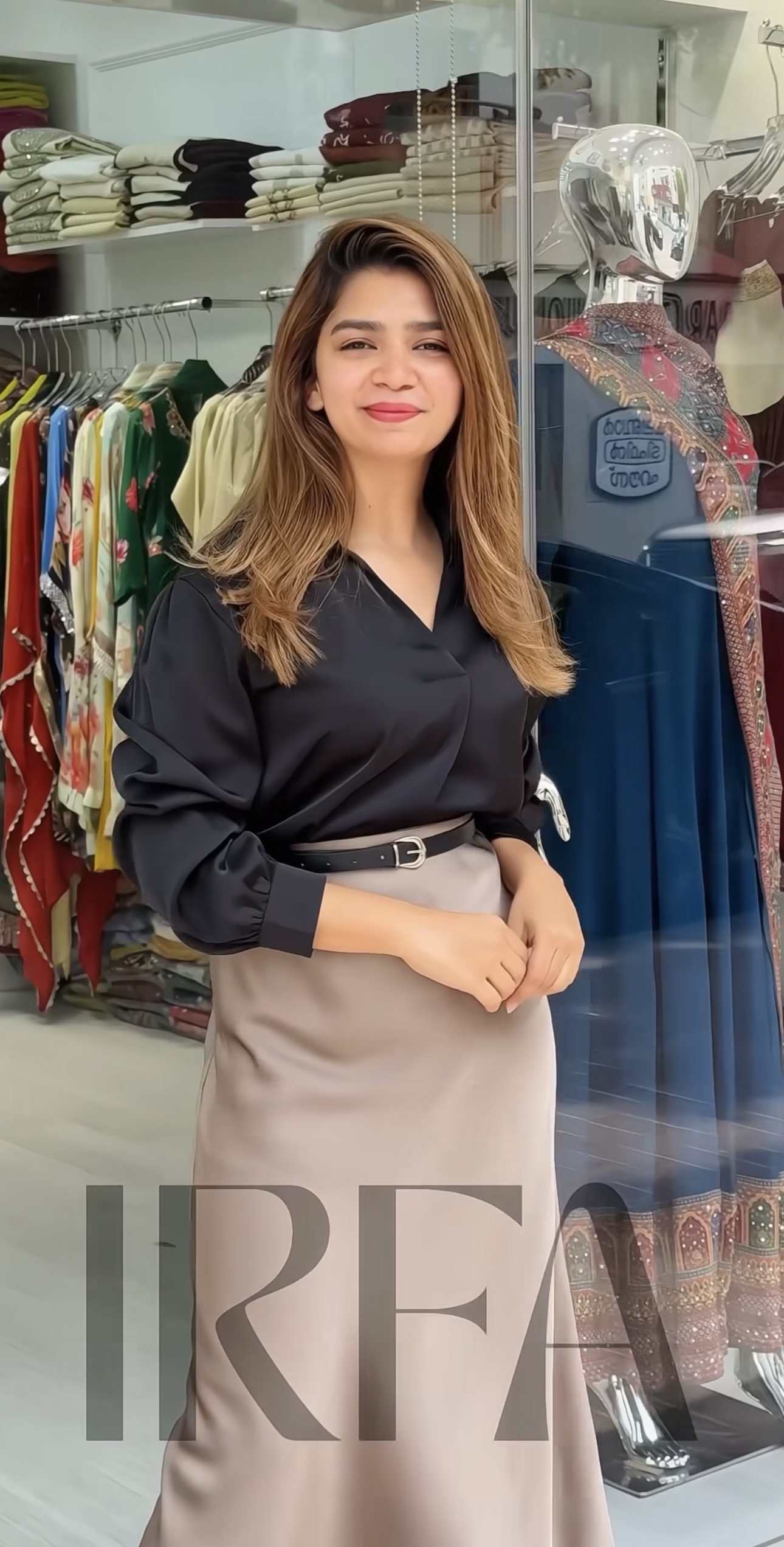 Satin skirt